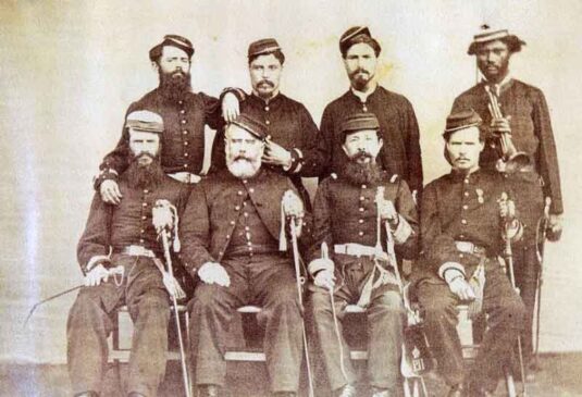 Soldados da força militar brasileira que esteve em ação na Guerra do Paraguai