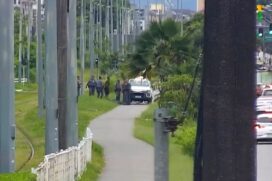Ambos foram conduzidos ao 1° Distrito Policial (DP), ficando à disposição das autoridades