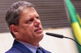 O governador de São Paulo, Tarcísio de Freitas (Republicanos)
