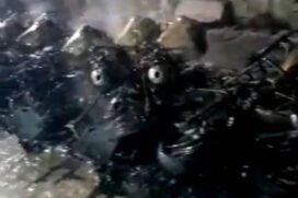 Motos incendiadas no RN.