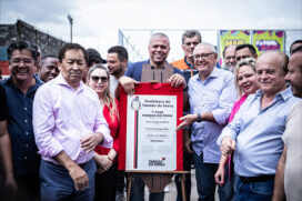 Prefeito Aprigio participa da entrega 1ª fase do Parque do Povo, no Marabá, em Taboão da Serra