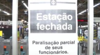Metrô de SP segue fechado.