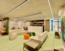 Projeto 3D da recepção da nova estrutura da Formula Group, o maior grupo de comunicação da região sudoeste da Grande São Paulo.