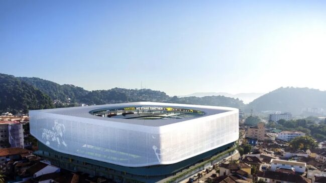 Projeção da nova Vila Belmiro
