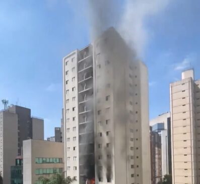 Incêndio em prédio na Vila Olímpia, na Capital
