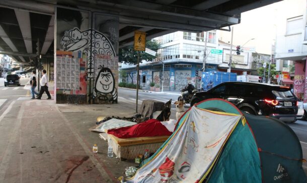 Pessoas em situação da rua em São Paulo