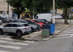 Lixeira onde o feto foi encontrado