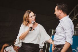 A deputada federal Rosana Valle (PL) e o secretário de Desenvolvimento Econômico e Trabalho, Wanderley Bressan
