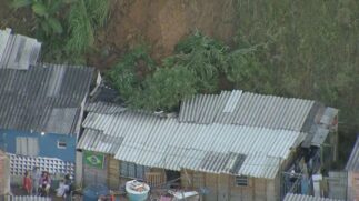 Deslizamento em Santo André, na Grande São Paulo.
