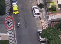 Motociclista ainda tentou auxiliar na captura do criminoso