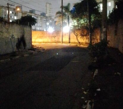 Rua no bairro dos Pimentas, em Guarulhos