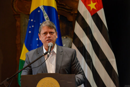 O governador de São Paulo, Tarcísio de Freitas (Republicanos)