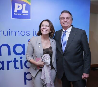 A reunião de trabalho contou com a presença do ex-presidente da República Jair Bolsonaro