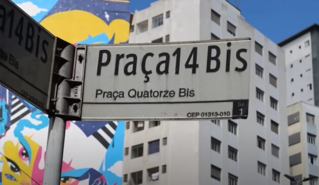 Praça 14 Bis, onde ficará a futura estação da linha 6-Laranja do Metrô