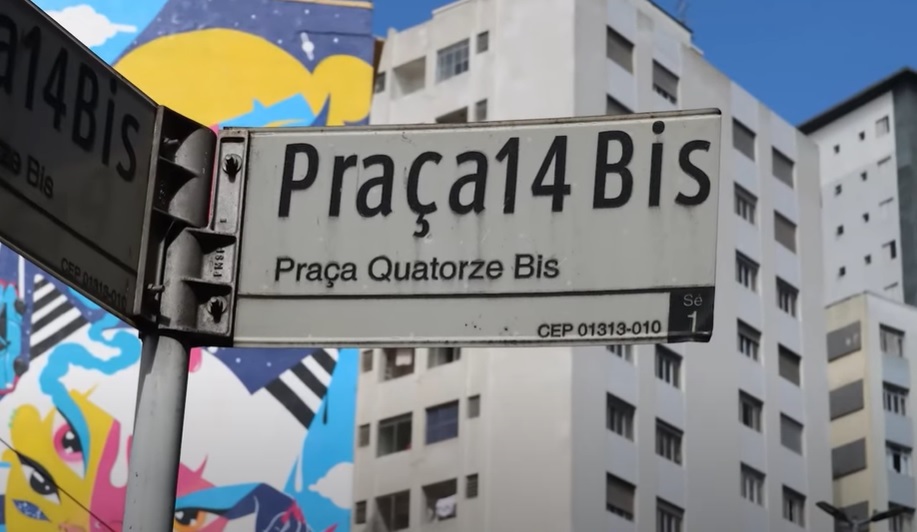 Praça 14 Bis, onde ficará a futura estação da linha 6-Laranja do Metrô