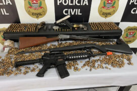 Armas de vários tipos foram apreendidas