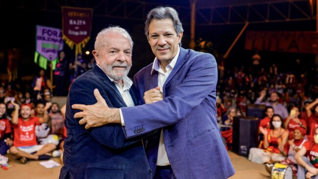 Presidente Lula e o Ministro da Fazenda Fernando Haddad (PT)