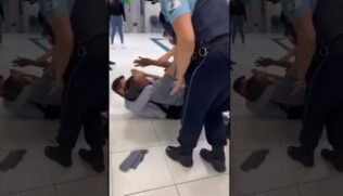 Delegado aplicou um mata-leão no suspeito