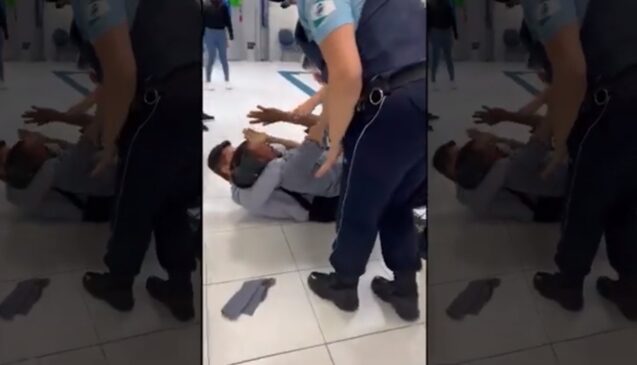 Delegado aplicou um mata-leão no suspeito