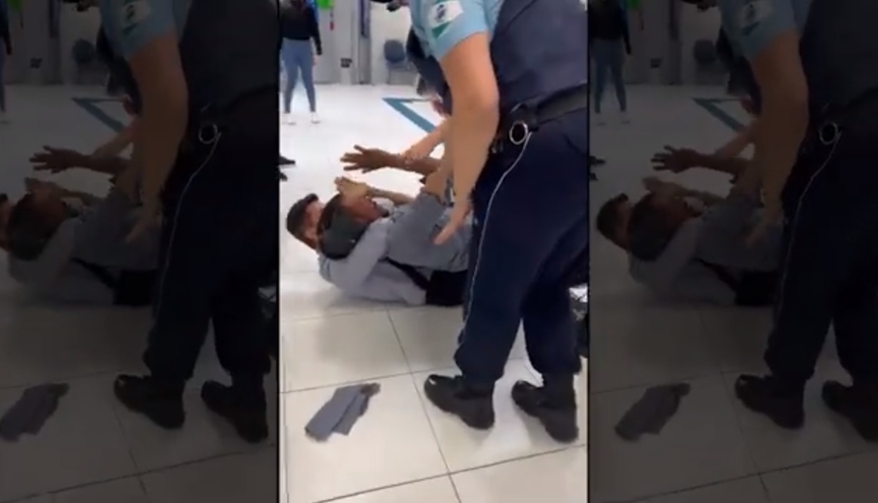 Delegado aplicou um mata-leão no suspeito