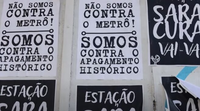 Ação em defesa da preservação do Quilombo do Saracura, na Bela Vista