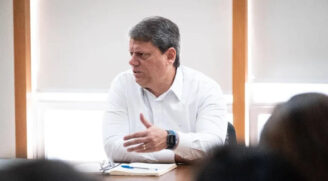 O governador de São Paulo, Tarcísio de Freitas