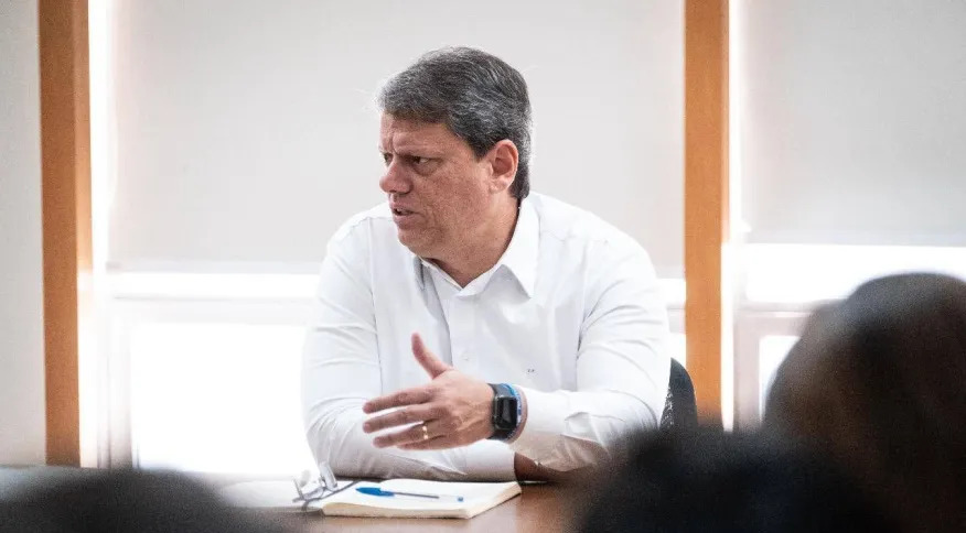 O governador de São Paulo, Tarcísio de Freitas