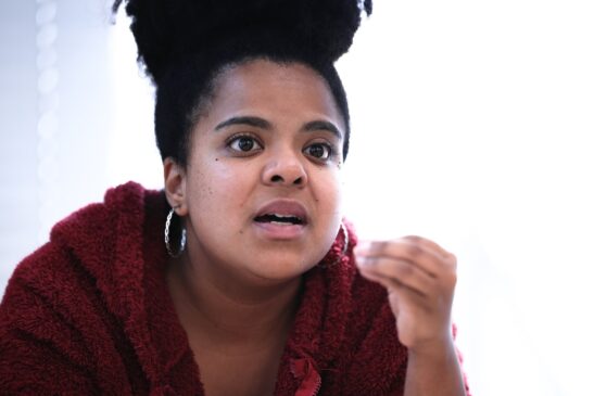 A vereadora Luana Alves, durante entrevista à Gazeta na Câmara Municipal de São Paulo