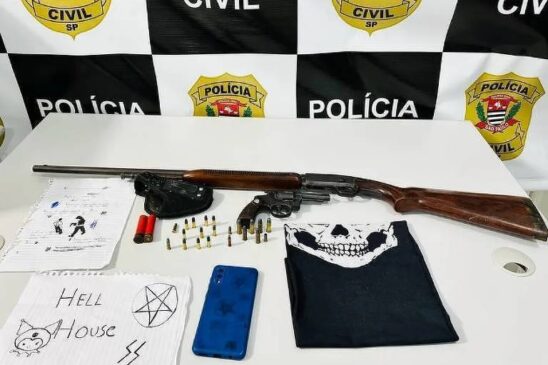 Material encontrado com a adolescente