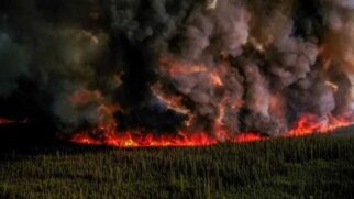 Os incêndios no Canadá bateram o recorde histórico, com mais de 77,9 mil km² de florestas queimadas em 2023.