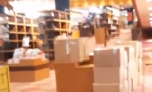 Nas imagens gravadas de dentro do imóvel no Conjunto Nacional, é possível ver várias caixas espalhadas pelo local, perto das famosas escadas com lombadas de livros populares.