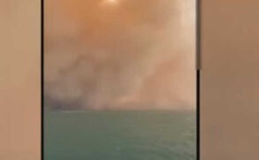 Uma tempestade de areia no Cairo, capital do Egito