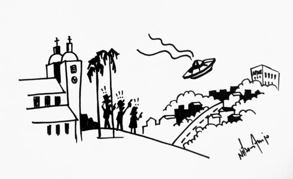 Ilustração do notável artista plástico e designer gráfico porto-felicense Nilson Araújo