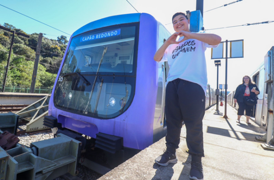 Otávio viu de perto o funcionamento de uma linha de metrô