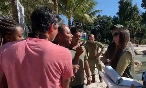 Pai do Neymar discute com agente fiscalizadora