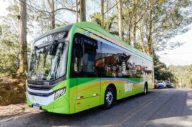 A cidade de São Bernardo começou oficialmente nesta segunda-feira a operação de ônibus 100% elétricos, movidos a bateria