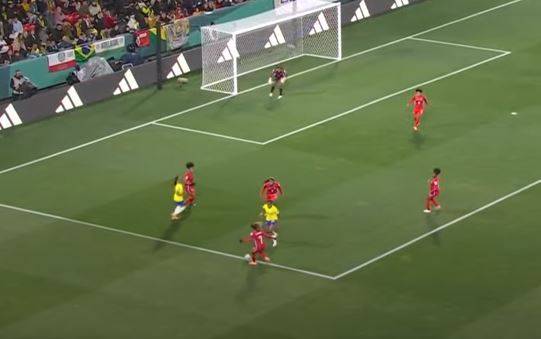 Seleção Brasileira feminina de futebol em seu jogo de estreia