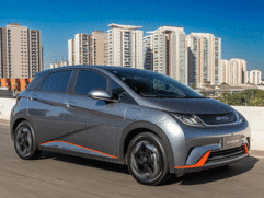 BYD Dolphin EV tem motor elétrico de 95 cavalos de potência e torque de 18,3 kgfm - Fotos: Luiz Humberto Monteiro Pereira/AutoMotrix e divulgação