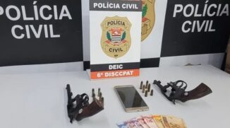 Polícia Civil apreende armas com numeração raspada com o 'Bonde do Elevado'