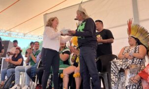 A entrega da carta aconteceu no evento O Chamado do Cacique Raoni Grande Encontro das Lideranças Guardiãs da Mãe Terra, realizado entre 24 a 28 de julho