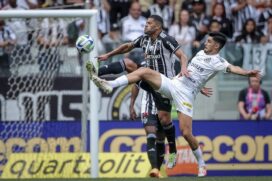 Peixe não conseguiu repetir boa atuação contra o Grêmio e caiu para o galo mineiro em Minas