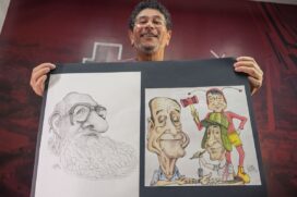 Professor Gau Effe, um dos organizadores da 1ª Feira de Quadrinhos e Afins de Taboão da Serra
