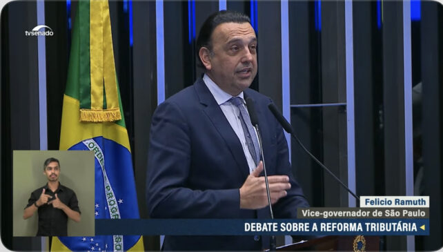 Vice-governador, Felicio Ramuth, representou São Paulo no Debate da Reforma Tributária entre senadores e governadores