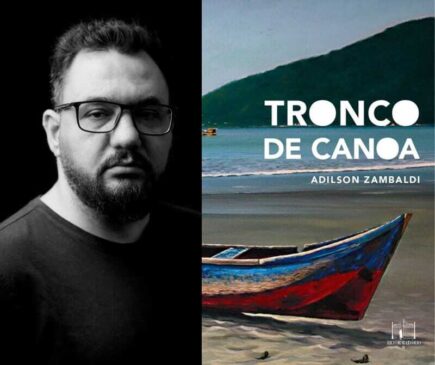 Capa de Tronco de Canoa, obra de Adilson Zambaldi