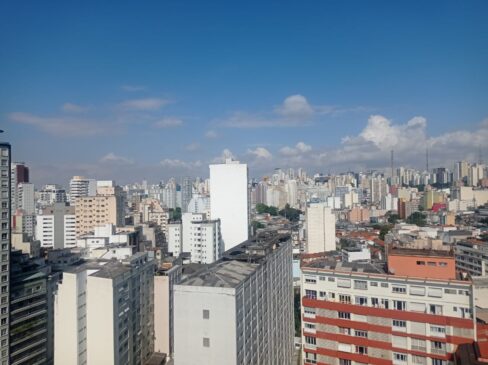 Vista aérea da região central de São Paulo