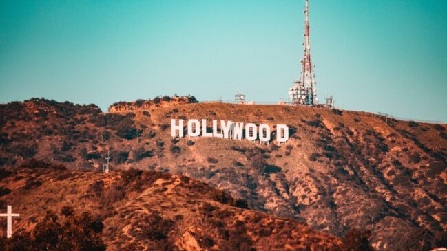 O letreiro de Hollywood, nos EUA