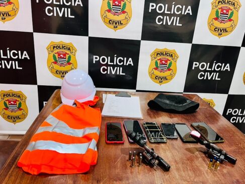 Durante os trabalhos foram apreendidas duas armas de fogo, um veículo, munições e aparelhos celulares