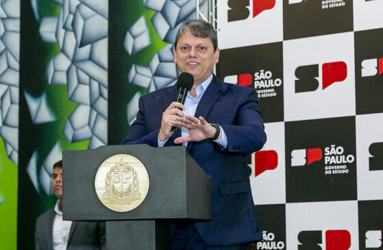 O governador de São Paulo, Tarcísio de Freitas (Republicanos)