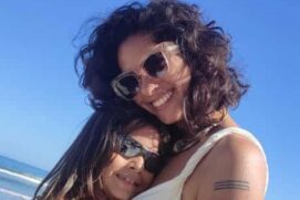 Mariana Ramires, de 34 anos, e o filho, Giordano Ramires, de 8