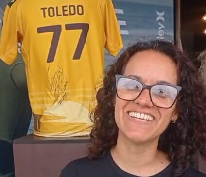 Andréa Duque, tia do bicampeão mundial de surfe Filipe Toledo
